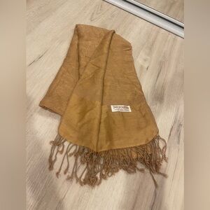 Scarf pashmina camel orange brown wool warm winter new without tags